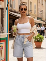 Dámské ležérní modré džínové šortky FashionStreet SY0498