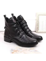 Ploché zateplené boty na podpatku Jezzi W JEZ412A černá Ploché zateplené boty na podpatku Jezzi W JEZ412A černá