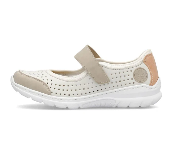 Pohodlná polobotka W béžová model 22033608 - Rieker