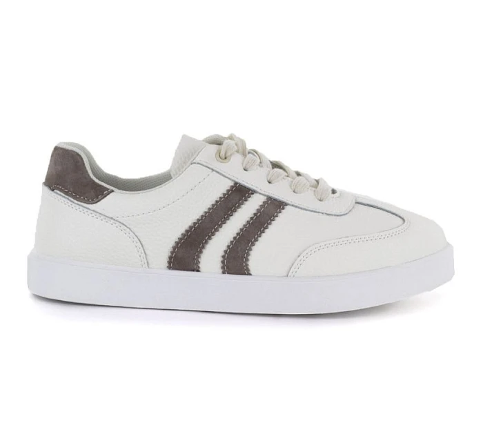 Dámské krémové kožené polobotky model 22116499 - VINCEZA