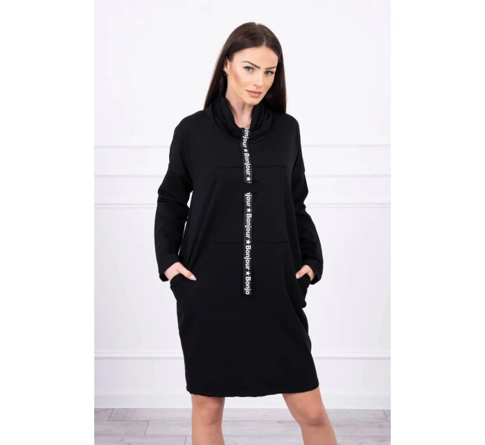 Šaty s kravatou černé Šaty s kravatou černé