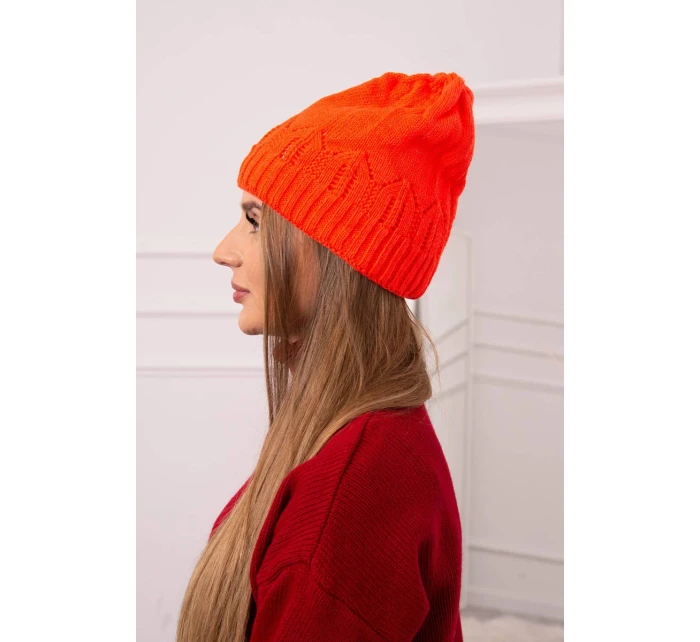 Dámská čepice Irmina model 18751861 oranžová - K-Fashion Dámská čepice Irmina model 18751861 oranžová - K-Fashion