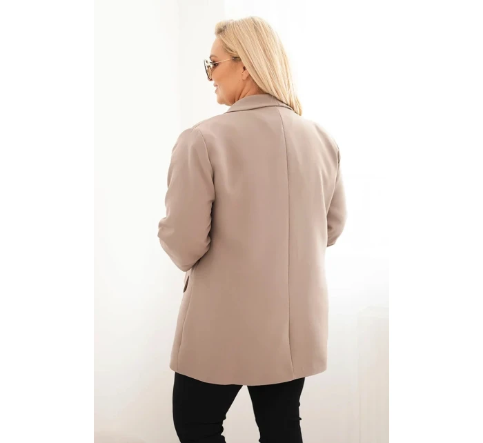 Dámská sako Plus Size elegantní fango