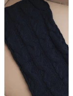 Dámský vlněný klasický šátek s copánkovým vzorem KN22 granátový Dámský vlněný klasický šátek s copánkovým vzorem KN22 granátový