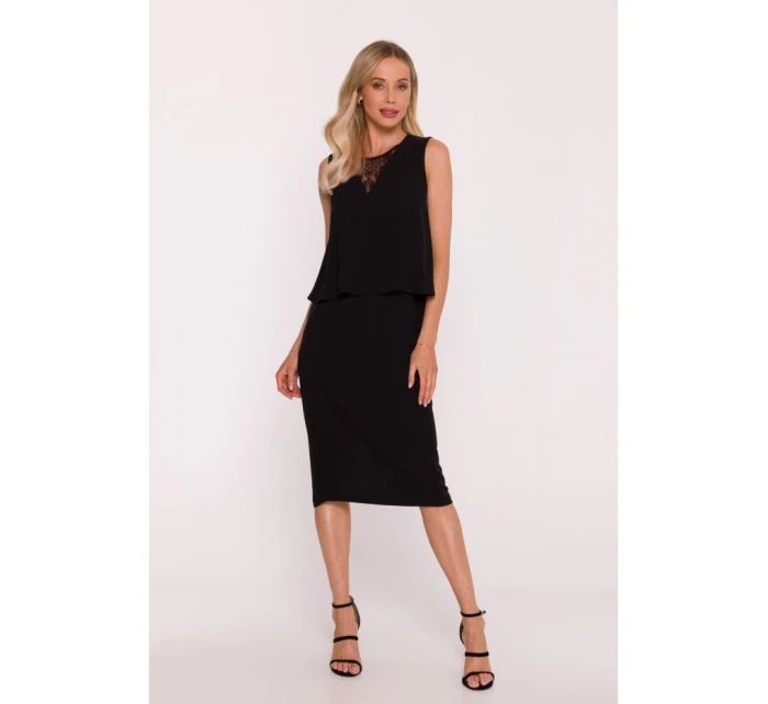 Šaty s černé model 21470647 - STYLOVE Šaty s černé model 21470647 - STYLOVE