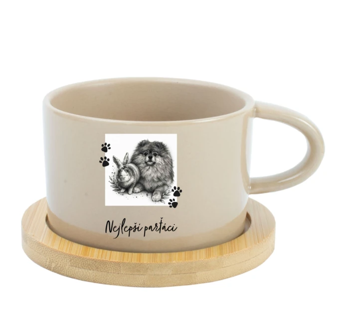 Personalizovaný keramický hrníček Makronka - fotografie s mazlíčkem