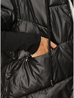 Krótka kurtka damska pikowana z kapturem czarna model 22341023 - FashionStreet Krótka kurtka damska pikowana z kapturem czarna model 22341023 - FashionStreet