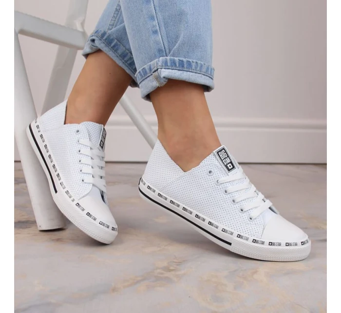 W model 22018124 bílé prolamované nízké tenisky - Big Star W model 22018124 bílé prolamované nízké tenisky - Big Star
