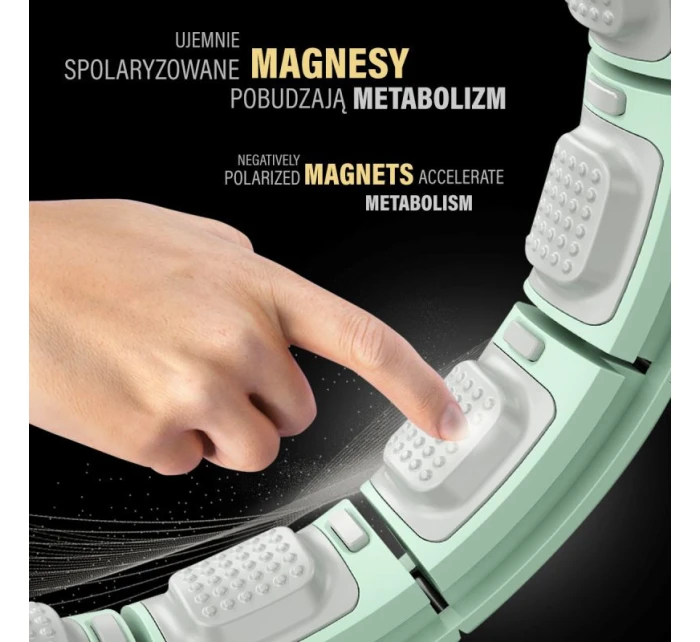 Hula Hop HMS HHM13 s magnety, závažím a zeleným počítadlem Hula Hop HMS HHM13 s magnety, závažím a zeleným počítadlem