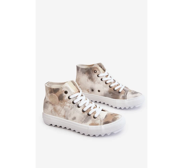 Dámské tenisky High Big Star LL274047 Bílá a zelená