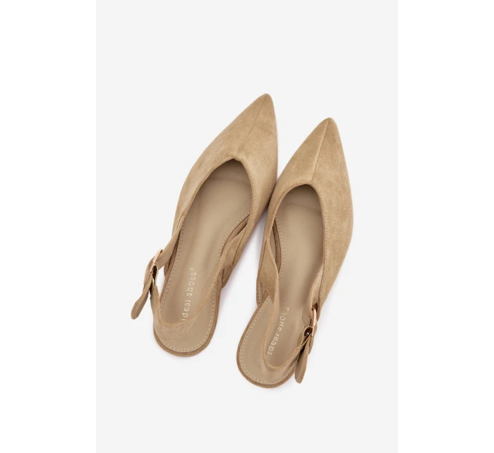 Dámské baleríny s přeskou Zelené Tanelia