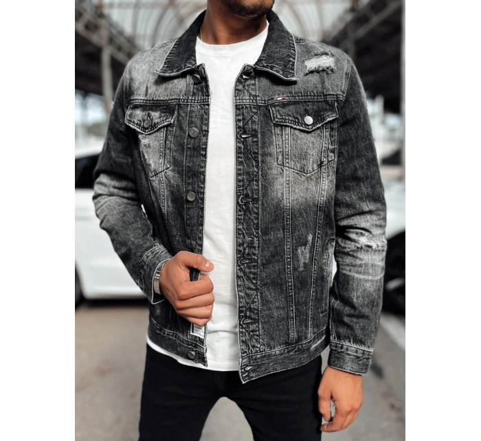 Pánská džínová bunda černá model 21978848 - Dstreet