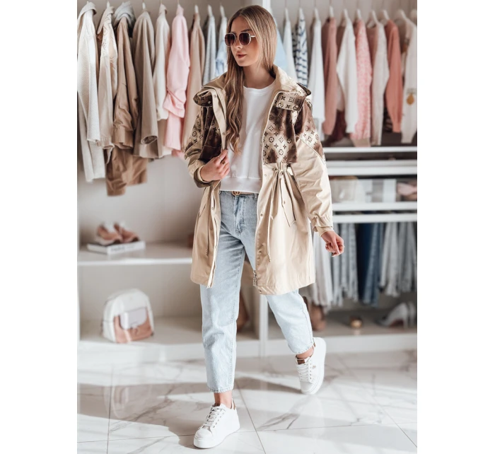 Dámská přechodná bunda parka FERIPARKA tmavě béžová FashionStreet TY4876