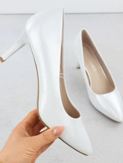 Dámské saténové stříbrné lodičky Sergio Leone 1336