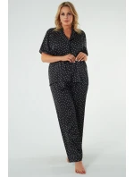 Italská móda Ria crêpe long barva:print/black