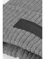 Zimní pánská teplá čepice model 21645373 šedá - 4F Zimní pánská teplá čepice model 21645373 šedá - 4F