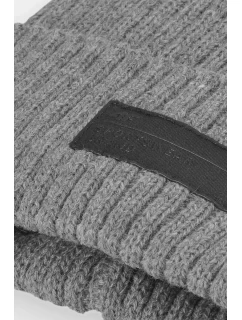 Zimní pánská teplá čepice model 21645373 šedá - 4F