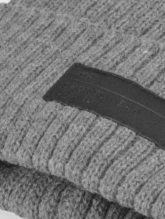 Zimní pánská teplá čepice model 21645373 šedá - 4F