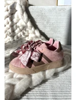 Dámské tenisky s mašlí růžové model 21710139 - Boto Dámské tenisky s mašlí růžové model 21710139 - Boto