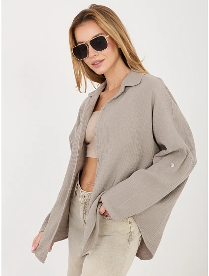 Koszula MI KS model 22102653 ciemny bezowy - FPrice