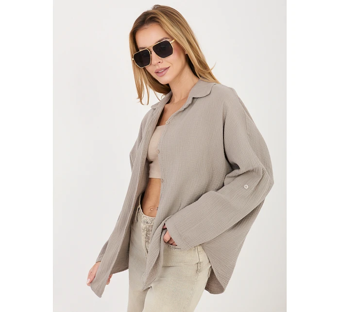 Koszula MI KS model 22102653 ciemny bezowy - FPrice