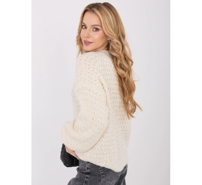 Sweter MI SW model 21789052 ecru - FPrice Sweter MI SW model 21789052 ecru - FPrice