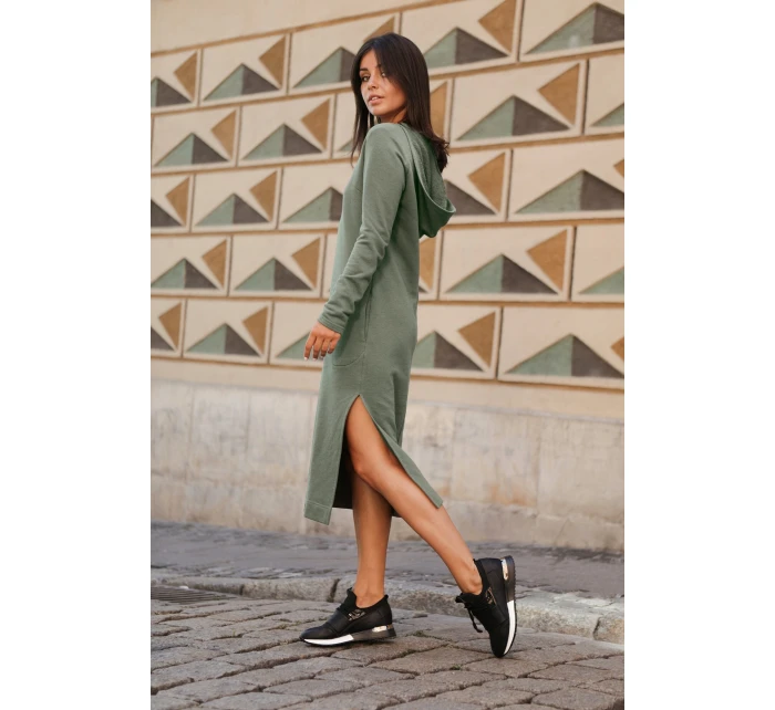 Dámské šaty model 21782939 Khaki tmavě zelená - BeWear