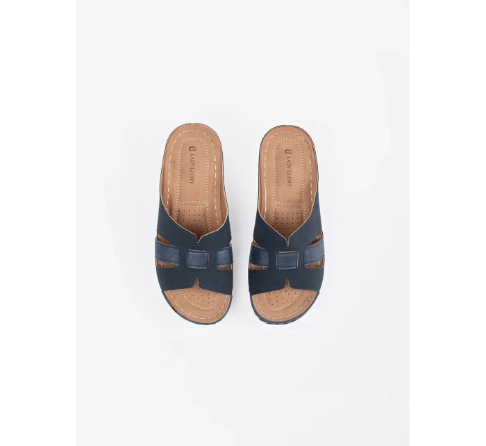 Výborné  nazouváky modré dámské na klínku