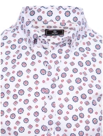 Pánská bílá košile s krátkým rukávem FashionStreet KX1021 Pánská bílá košile s krátkým rukávem FashionStreet KX1021