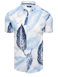 Pánské bílé tričko s krátkým rukávem Dstreet model 21969120 - FashionStreet