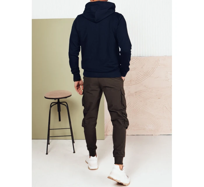 Pánská mikina s kapucí tmavě modrá model 21976180 - Dstreet Pánská mikina s kapucí tmavě modrá model 21976180 - Dstreet