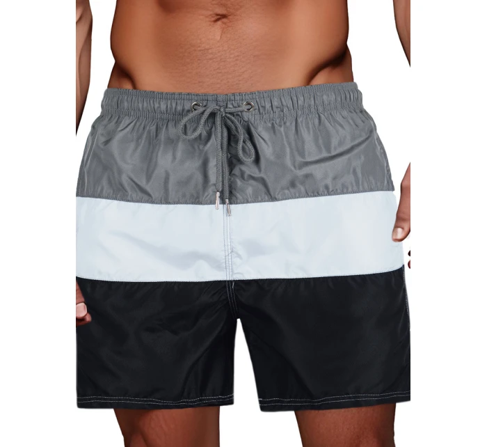 Pánské šedobílé plavecké šortky FashionStreet SX2519