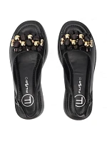 Dámské kožené sandály na platformě černé Filippo DS7577