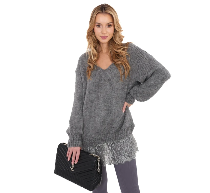 Sweter IN SW model 21782305 ciemny szary - FPrice Sweter IN SW model 21782305 ciemny szary - FPrice