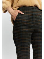 Monnari Kalhoty Dámské kostkované kalhoty Multi Brown
