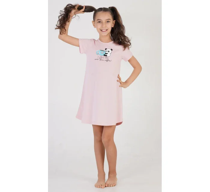 Dětská noční košile s krátkým rukávem I love model 18598318 - Vienetta Kids Dětská noční košile s krátkým rukávem I love model 18598318 - Vienetta Kids