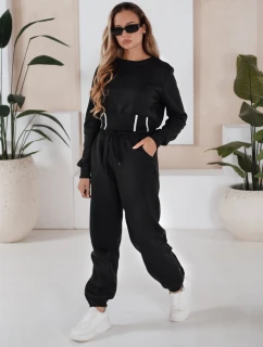 Dámský černý teplákový komplet FashionStreet AY1159