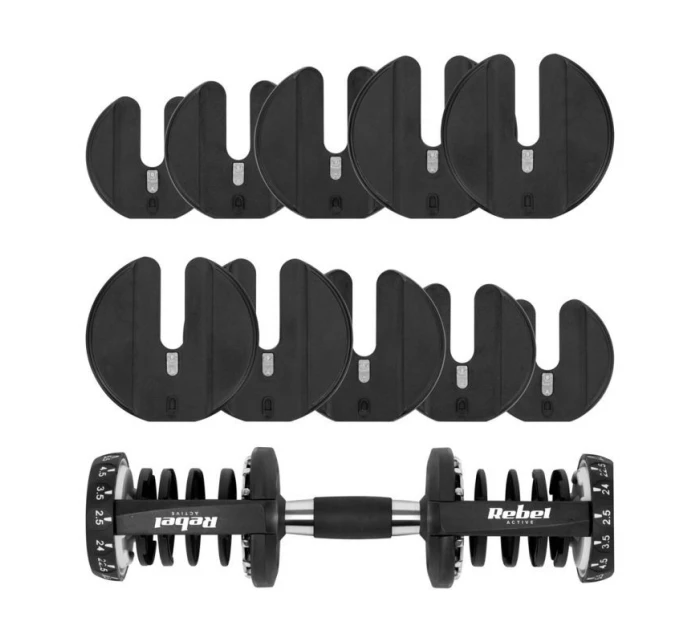 REBEL ACTIVE 24 kg nastavitelná litinová činka automatická