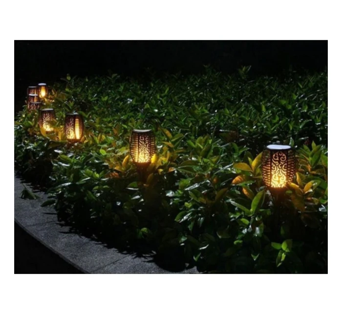 SOLÁRNÍ SVÍTILNA TANČÍCÍ PLAMENY 12X12X78CM 36 LED XXXL SOLÁRNÍ SVÍTILNA TANČÍCÍ PLAMENY 12X12X78CM 36 LED XXXL