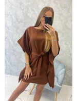 Oversize hnědé netopýří šaty