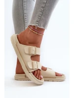 Lehké Pěnové Dámské Žabky S Big Star Béžové model 21660703 - Big Star Shoes Lehké Pěnové Dámské Žabky S Big Star Béžové model 21660703 - Big Star Shoes