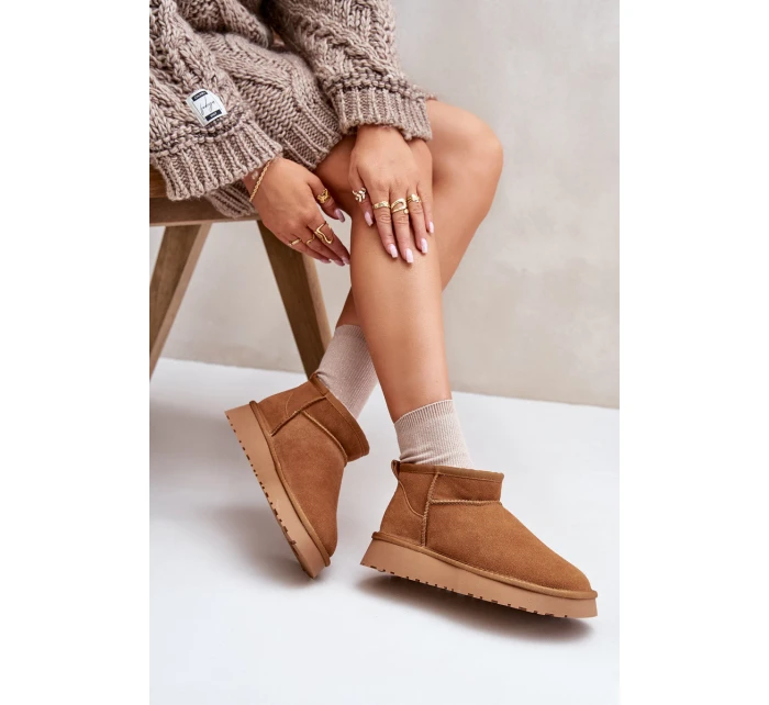 Nízké Semišové Sněhule Přírodní Kůže Vinceza 97950 Camel Nízké Semišové Sněhule Přírodní Kůže Vinceza 97950 Camel