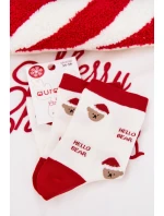 Dámské vánoční ponožky v Santa Claus Bílé model 21786659 - Aura.via