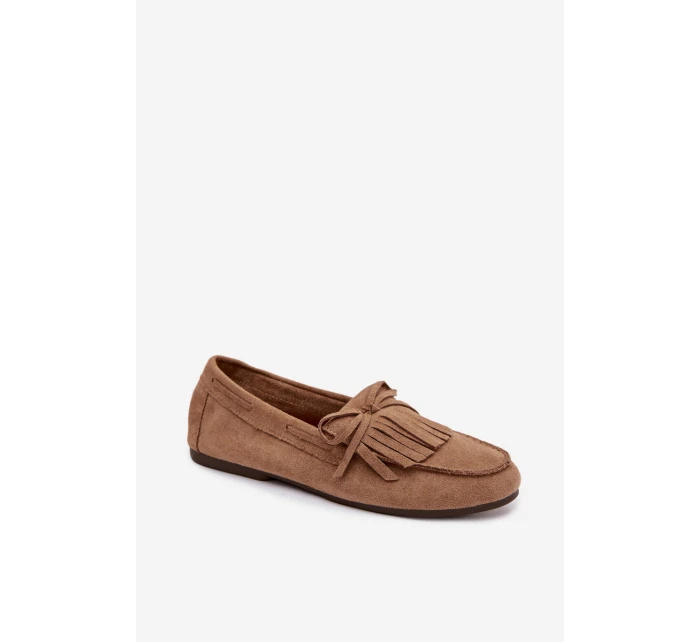 Dámské mokasíny s třásněmi světle hnědé Janelisse Dámské mokasíny s třásněmi světle hnědé Janelisse