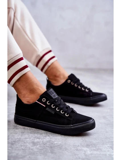 Dámské tenisky z nízkého materiálu Big Star KK274004 Černá Dámské tenisky z nízkého materiálu Big Star KK274004 Černá