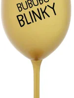 BUBUBUBLINKY - zlatá sklenice na víno 350 ml