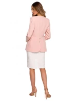 Dámské sako M665 pudrově růžové - Moe