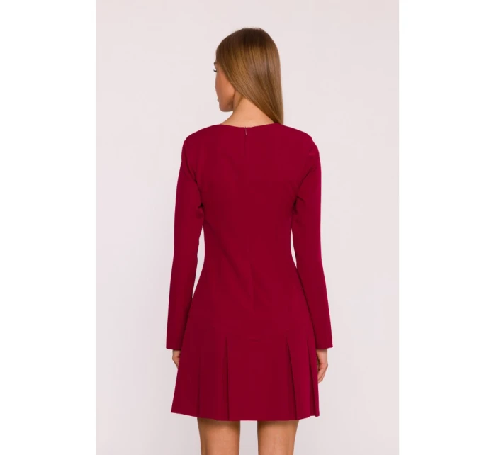 Dámské šaty M872 Bordó - MOE Dámské šaty M872 Bordó - MOE