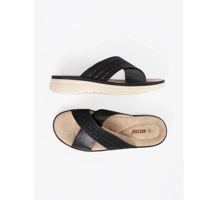 Trendy nazouváky černé dámské platforma Trendy nazouváky černé dámské platforma