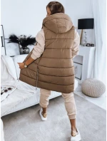 Dámská prošívaná vesta NOELIA camel FashionStreet TY3131